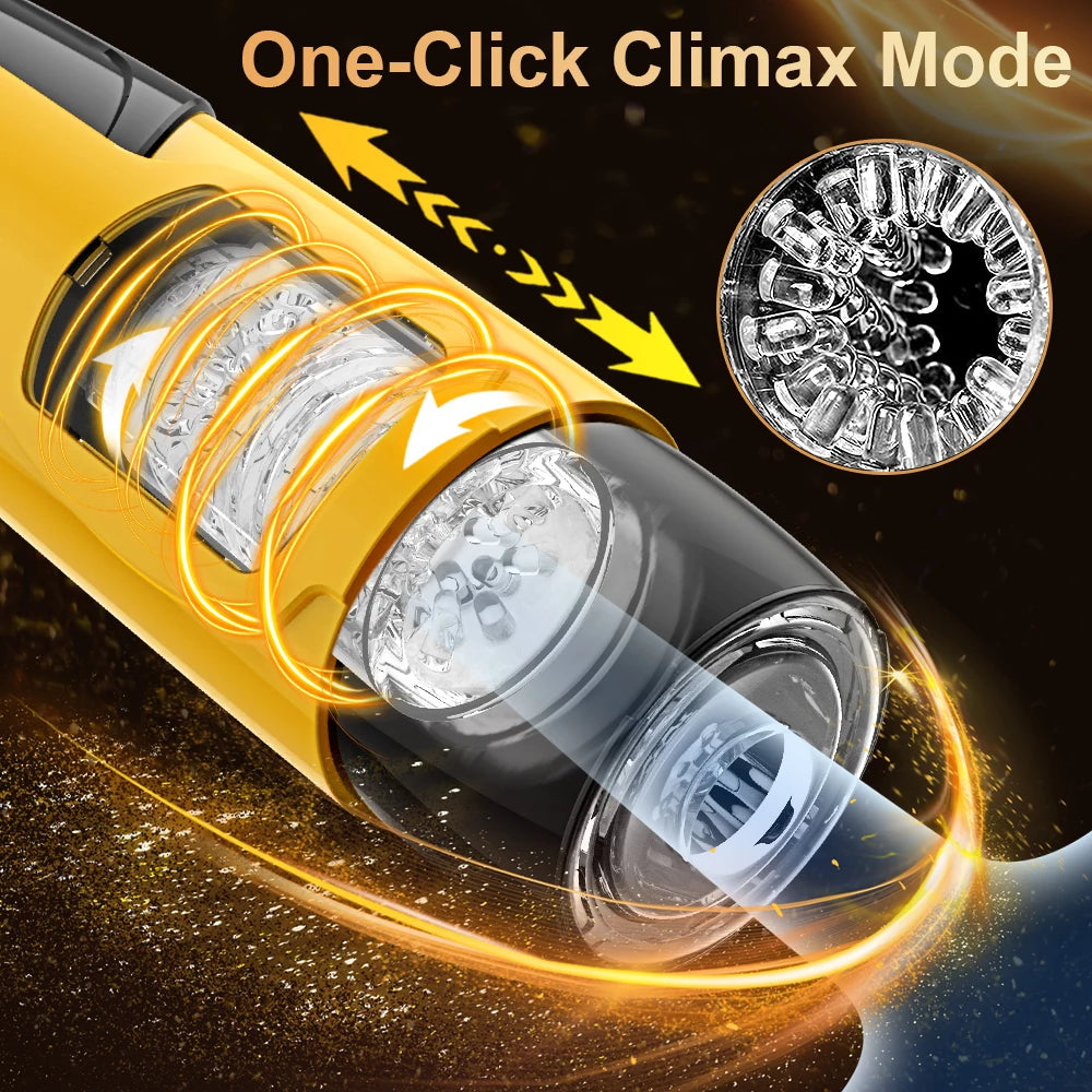 Automatic Thrusting & Rotating Male Masturbator Cup – 10 Modes + Soft Vibrating Sleeve