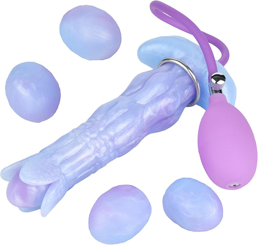 Silicone Ovipositor Tentacle Dildo – Pneumatic Egg Laying Toy with 5 Eggs, G-Spot & Anal Play