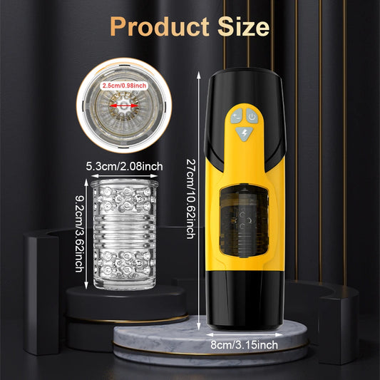 Automatic Thrusting & Rotating Male Masturbator Cup – 10 Modes + Soft Vibrating Sleeve
